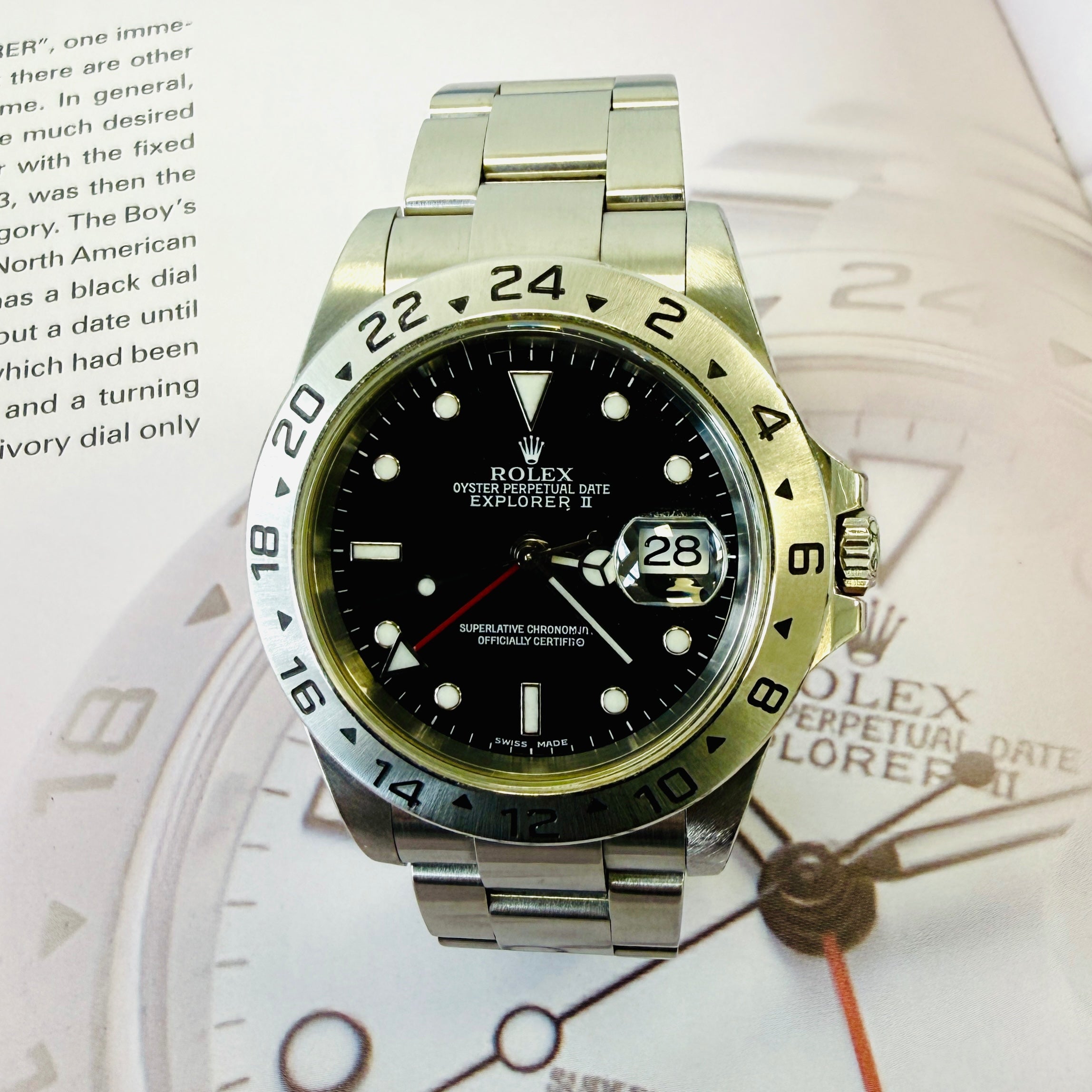 Rolex Explorer II 16570 Black Dial P Series