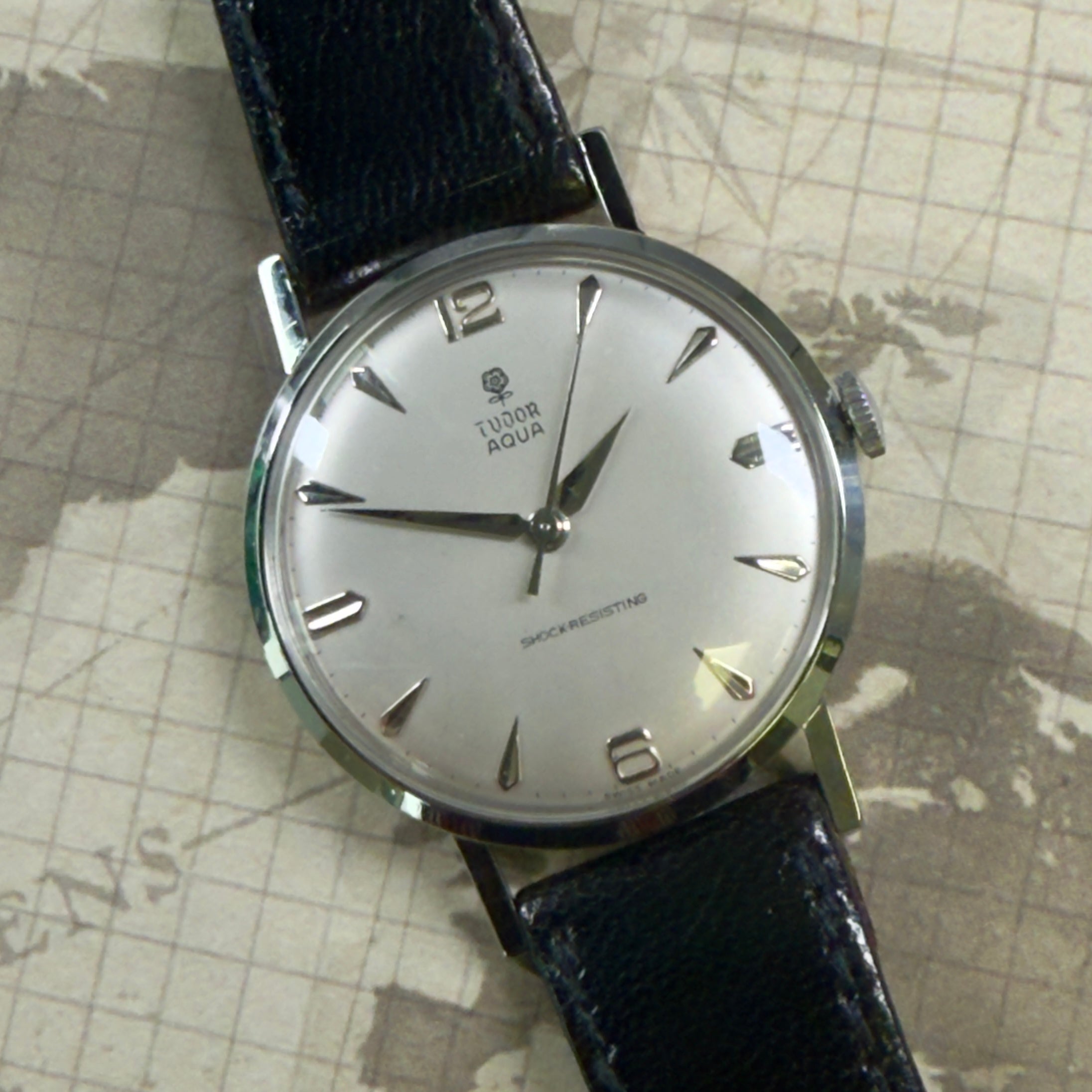 Vintage Tudor Aqua Small Rose S/S